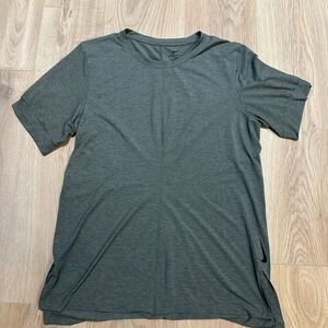 Women's Nike Dri Fit Long Line Sz M T-Shirt Forest Green Activewear‎ Lightweight